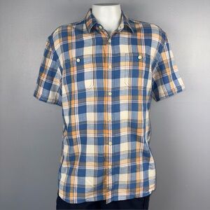 Grayers Clothiers Shirt Men’s XXL Multicolor Cotton Plaid Short Sleeve Button Up